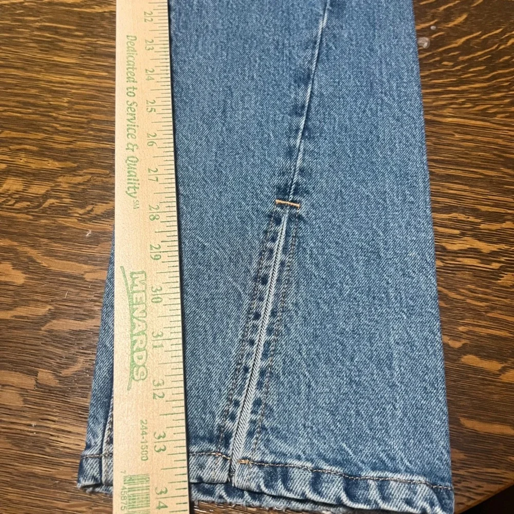 Good American Good Boy Jeans Womens 2/26 Blue High Rise Split Hem Distressed